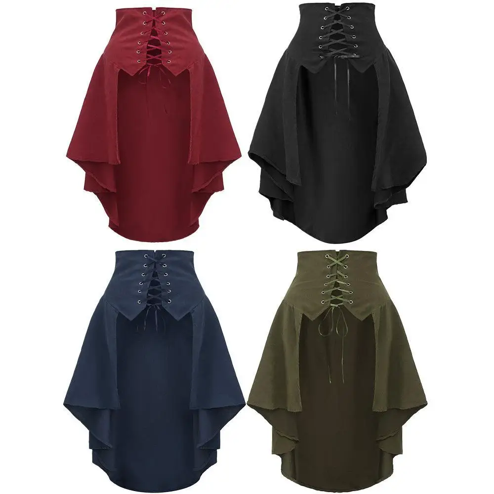 Pleated Skirt Women - women's punk tailcoat Renaissance pirate costume