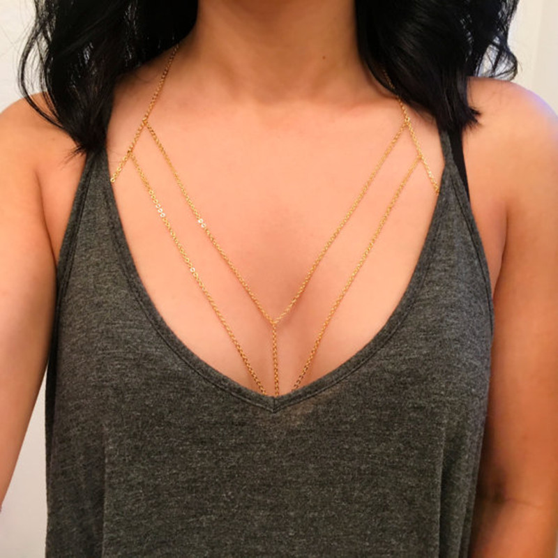 Women Fashion Jewellery - Sex Staggered Body Chain For Women