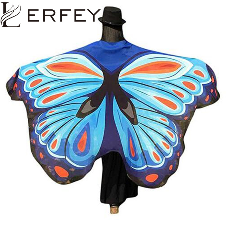 Women'S Fashion Poncho - LERFEY Women Beach Scarf Pashmina Butterfly