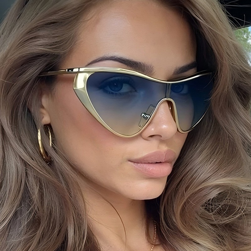 Women'S Fashion Eyewear - Rimless Y2K Style Sunglasses Rectangle Fashion
