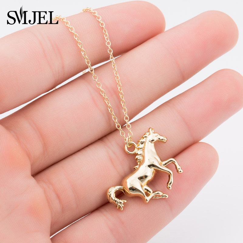 Women'S Day Fashion Show - SMJEL Vintage Metal Running Horse Necklaces