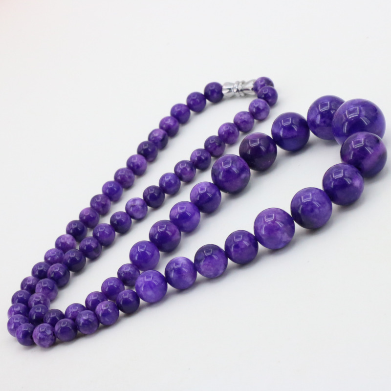 Women'S Fashion Retailers - Charoite round bead stone tower chain