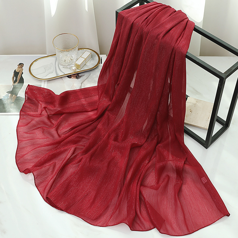 Women'S Fashion Poncho - Women Thin Silk Scarf Solid Southeast