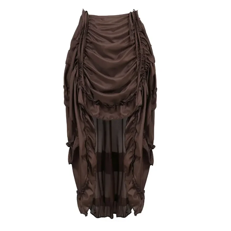 Pleated Skirt Women - Steampunk Women Skirts Gothic Irregular Shirring