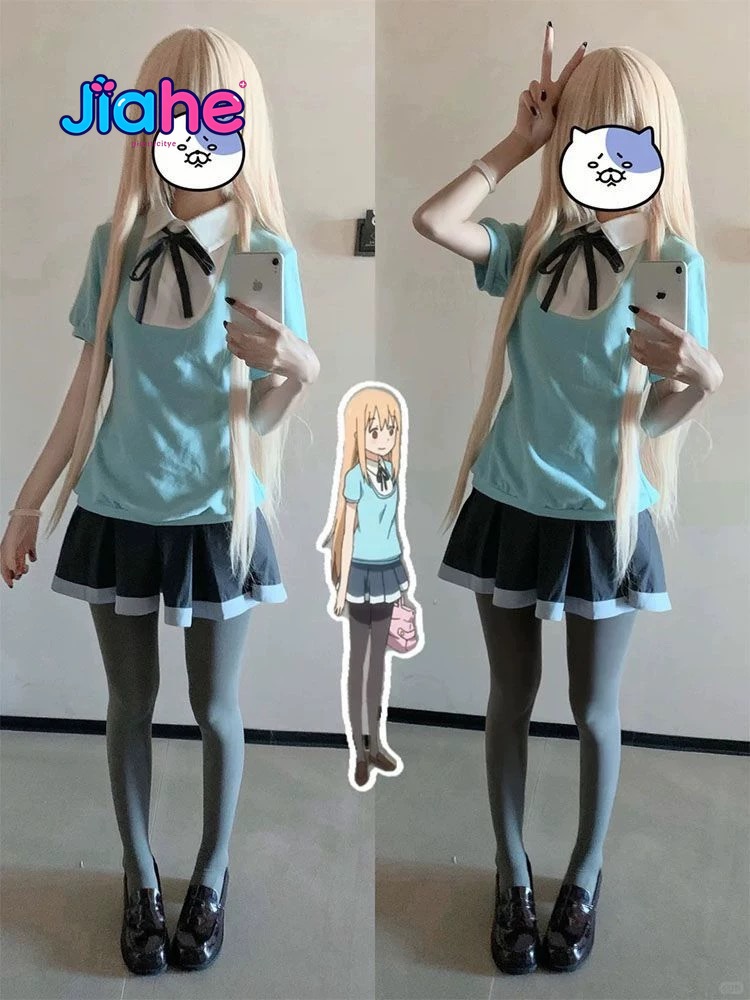 Pleated Skirt Women - Himouto! Anime Doma Umaru Cosplay Costume