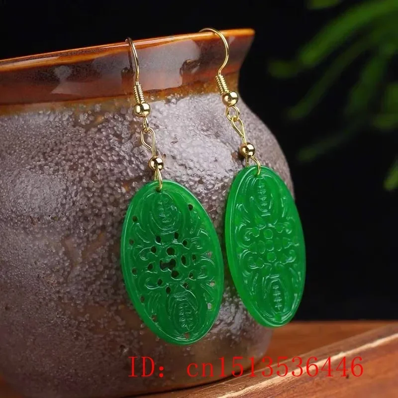 Women Fashion Jewellery - Original Natural Green Jade Emerald Bat