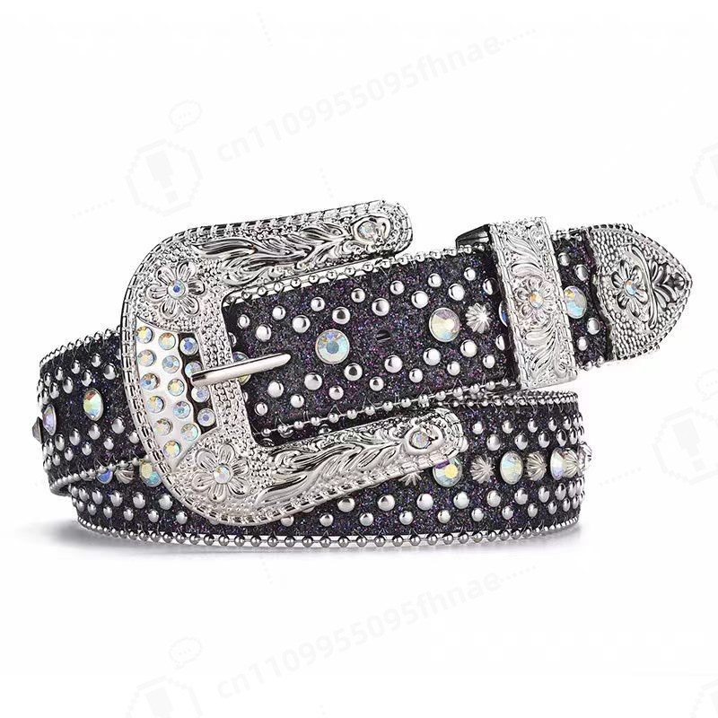 Women'S Fashion Belts - Y2K Style Rhinestone Belt For Women