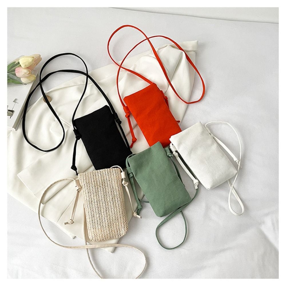 Canvas Tote Bag - Multifunctional Canvas Mobile Phone Bag Hanging