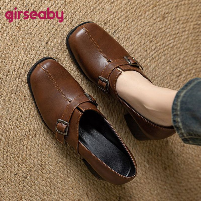 Women'S Fashion Belts - Girseaby Vintage Women Pumps Square Toe