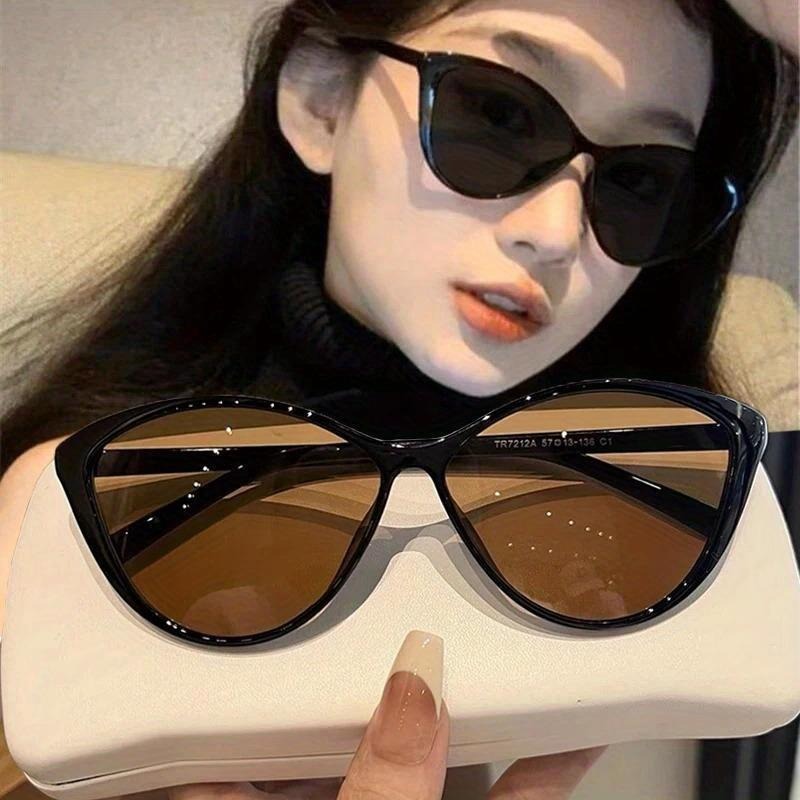 Women'S Fashion Eyewear - 1Pc Retro Frame Cat Eye Sunglasses