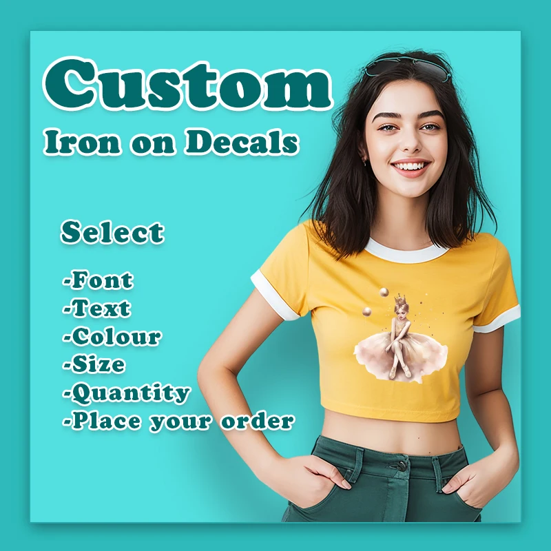 50PCS Custom Thermal Sticker B - Women Fashion Brand Logo review and price
