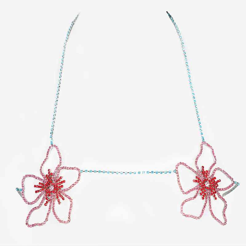 Stonefans Pink Flower Chest Ch - Women Fashion Jewellery review and price