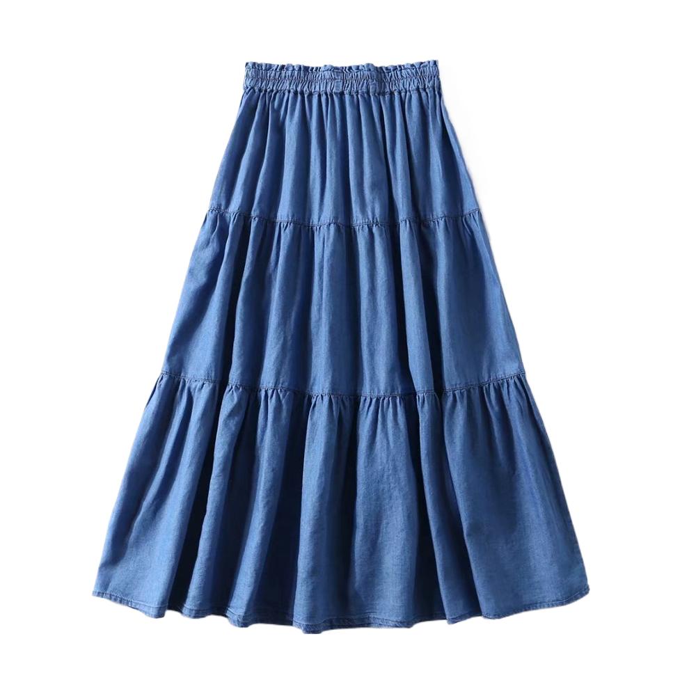 Women' Pleated Denim ruffled s - Pleated Skirt Women review and price