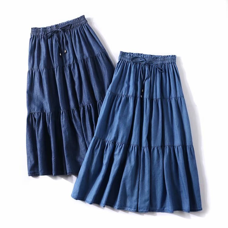 Women' Pleated Denim ruffled s - Pleated Skirt Women review and price