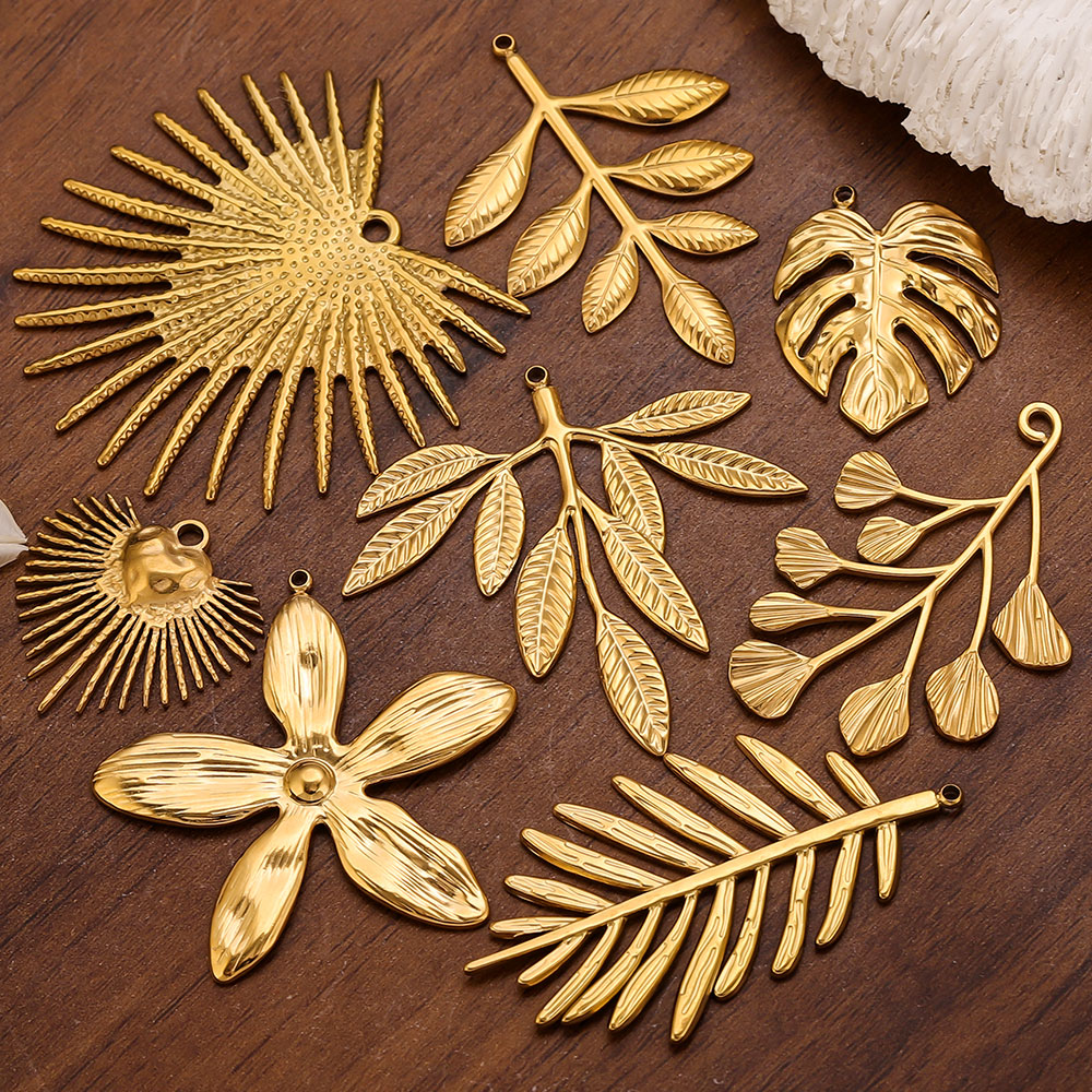 5PCS Stainless Steel Large Lea - Women Fashion Jewellery review and price