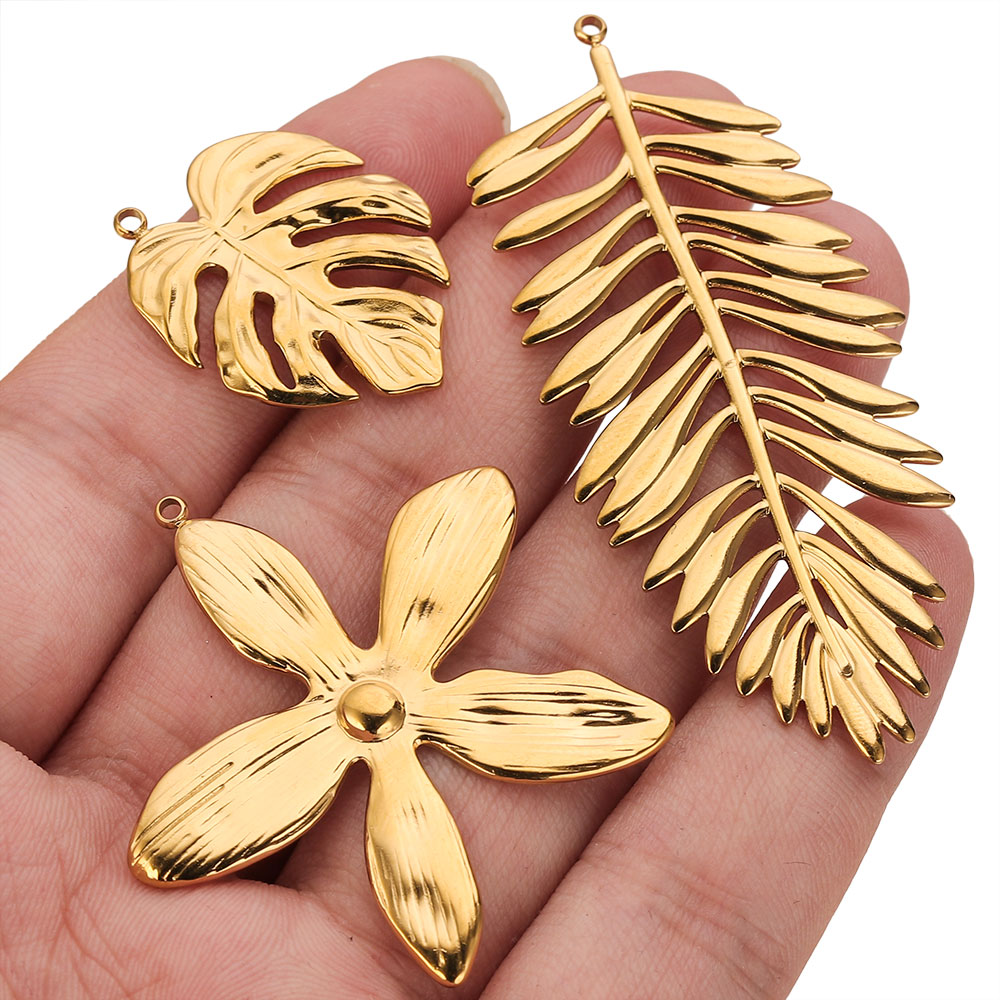 5PCS Stainless Steel Large Lea - Women Fashion Jewellery review and price