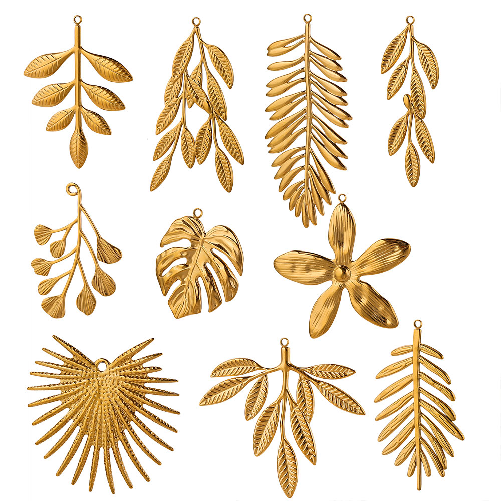 5PCS Stainless Steel Large Lea - Women Fashion Jewellery review and price