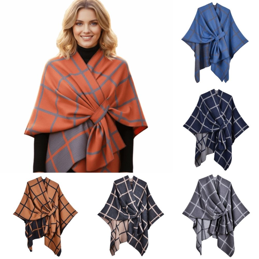 Warm Coat Plaid Design Travel  - Women'S Fashion Poncho review and price