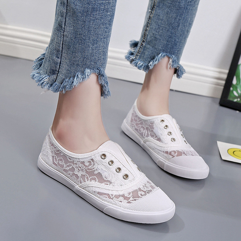 Fashion Lace White Canvas Shoe - Women'S Fashion Gym Shoes review and price