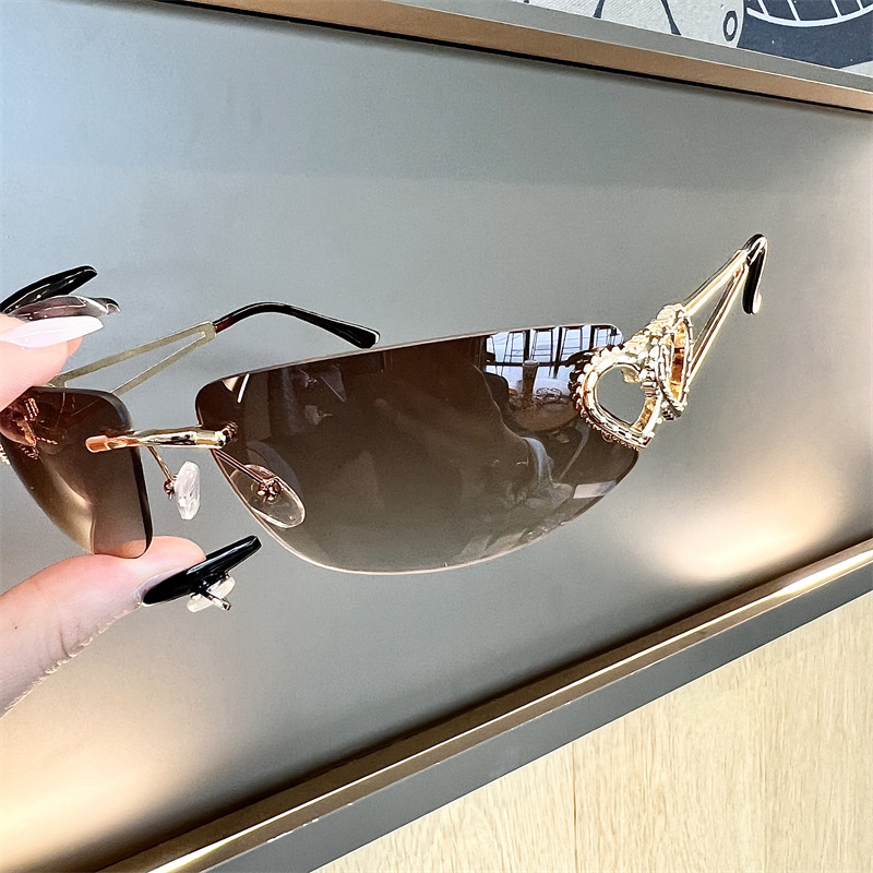 New Oval Cat Eye Frameless Mer - Women'S Fashion Eyewear review and price