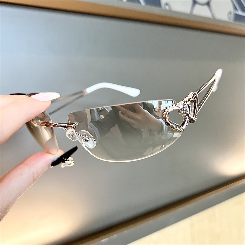 New Oval Cat Eye Frameless Mer - Women'S Fashion Eyewear review and price