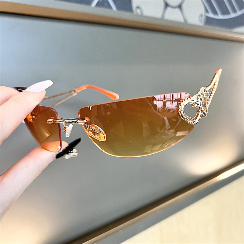 New Oval Cat Eye Frameless Mer - Women'S Fashion Eyewear review and price