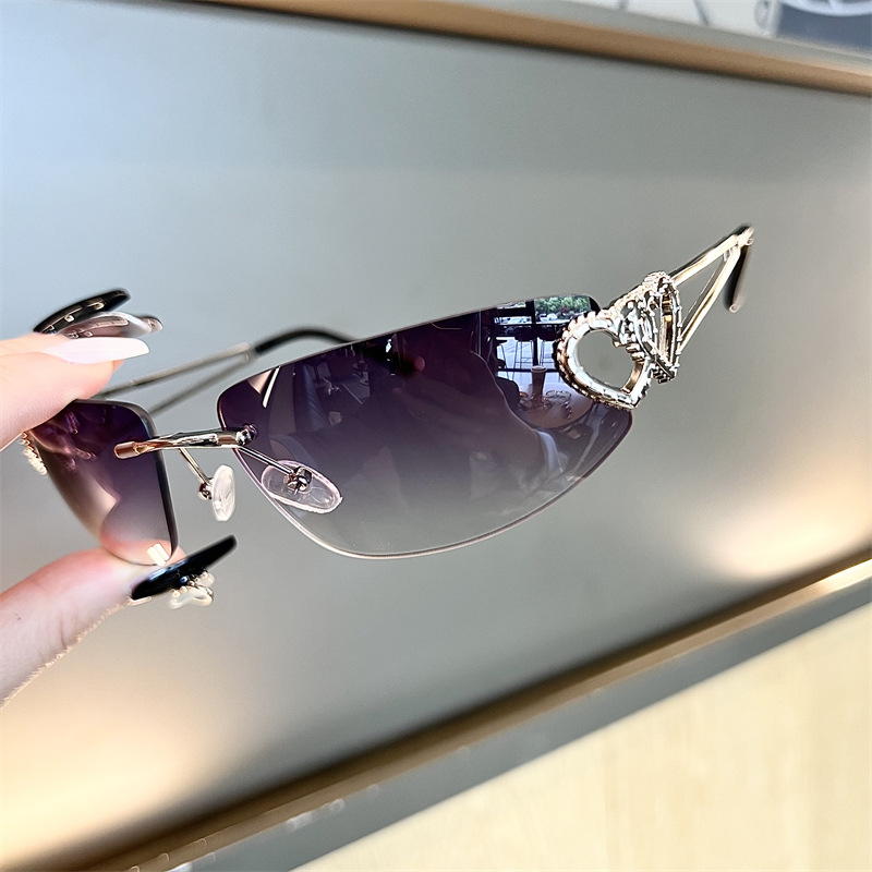 New Oval Cat Eye Frameless Mer - Women'S Fashion Eyewear review and price