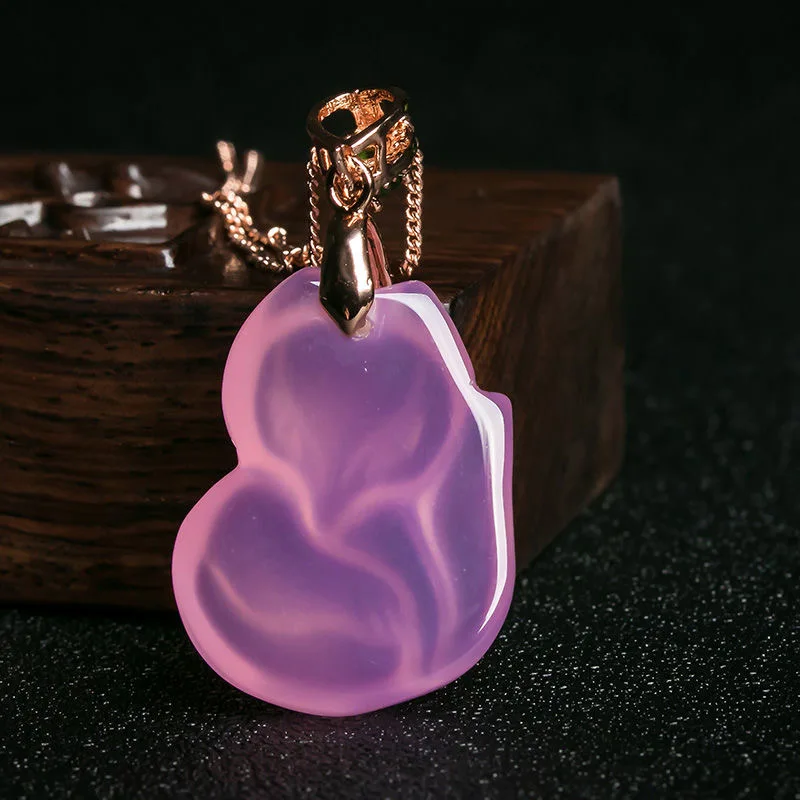 Natural Purple Agate Fox Penda - Women Fashion Jewellery review and price