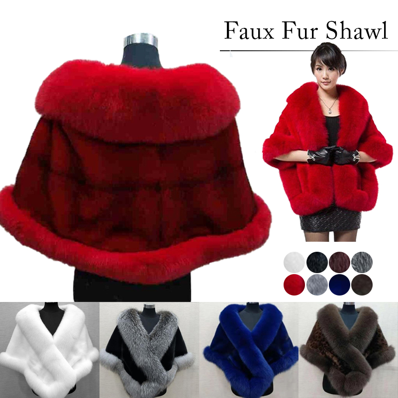 Women Winter Faux Mink Fox Fur - Women'S Fashion Poncho review and price