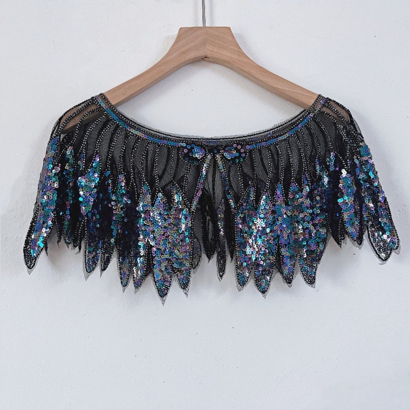 Ladies Sequins Leaf Lace Flapp - Women'S Fashion Poncho review and price