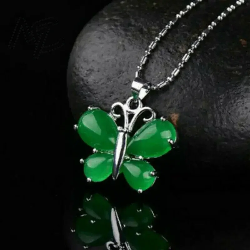 S925 Silver Green Jade Butterf - Women Fashion Jewellery review and price