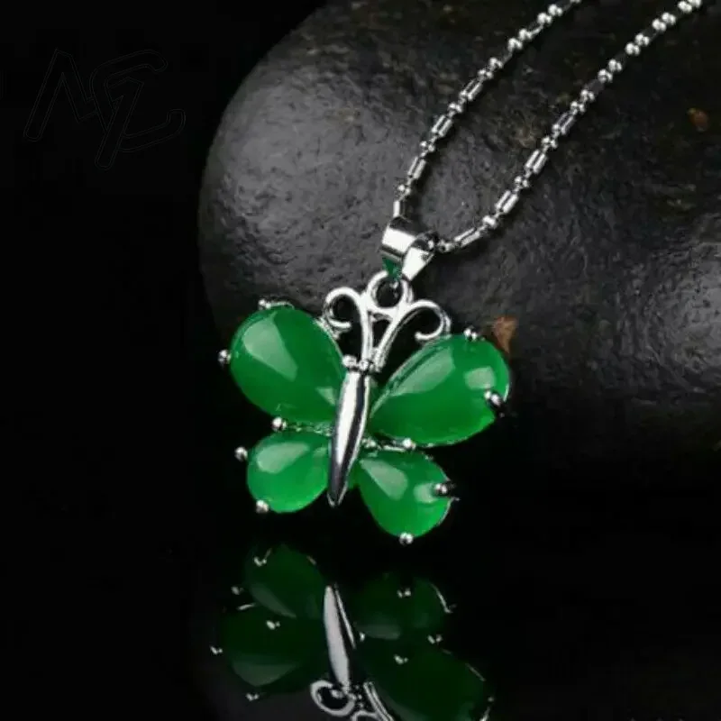 S925 Silver Green Jade Butterf - Women Fashion Jewellery review and price