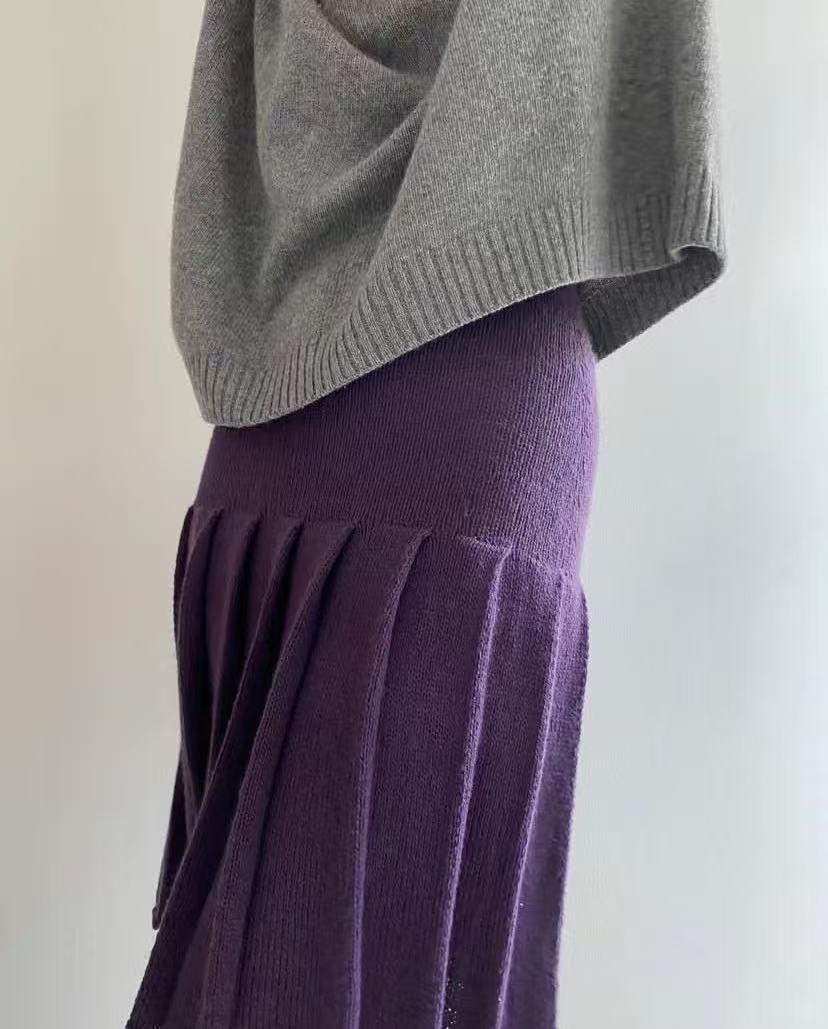 High waisted slimming versatil - Pleated Skirt Women review and price