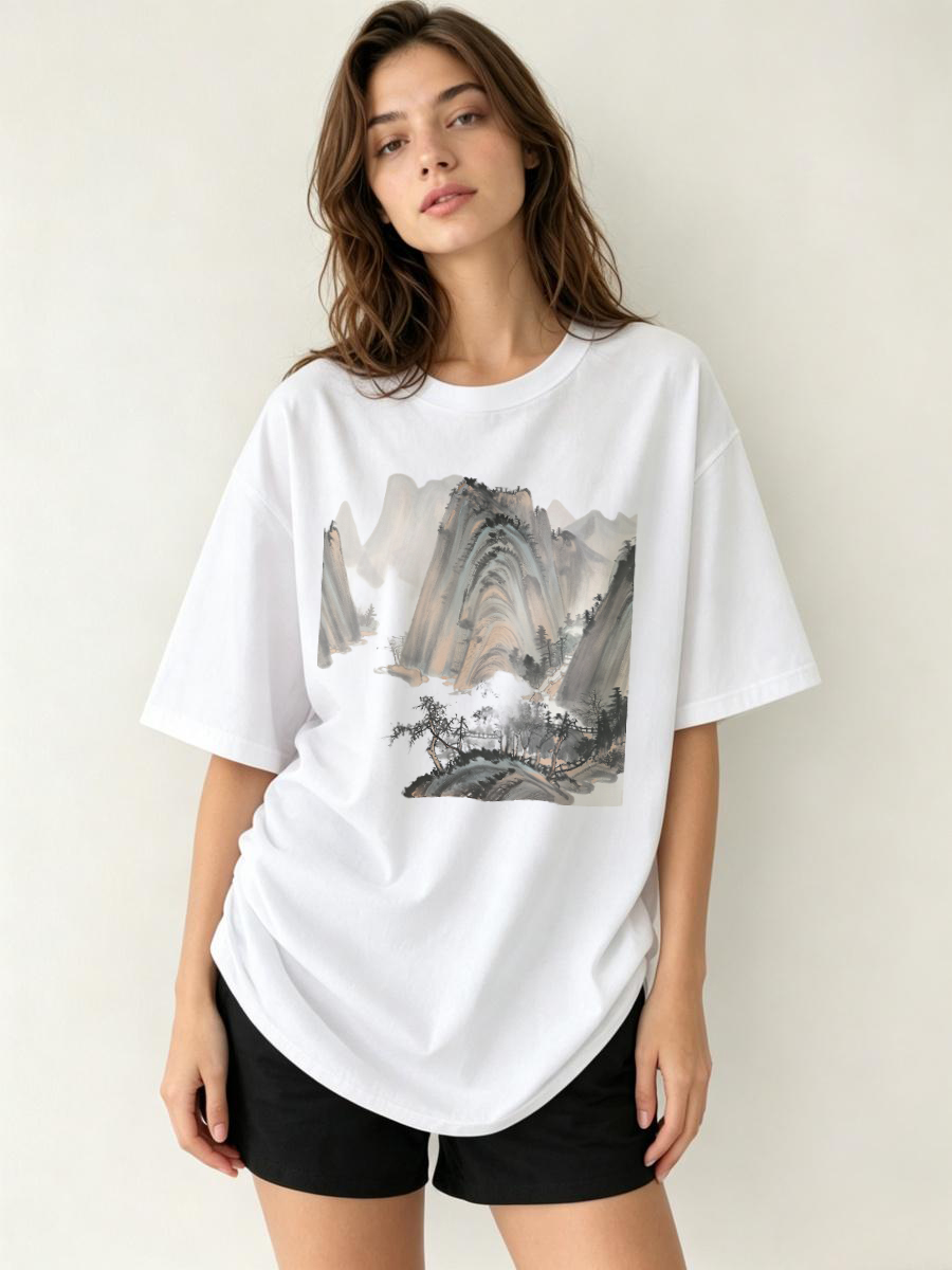 T Shirts Streetwear Oversized  - Women Fashion Brand Logo review and price