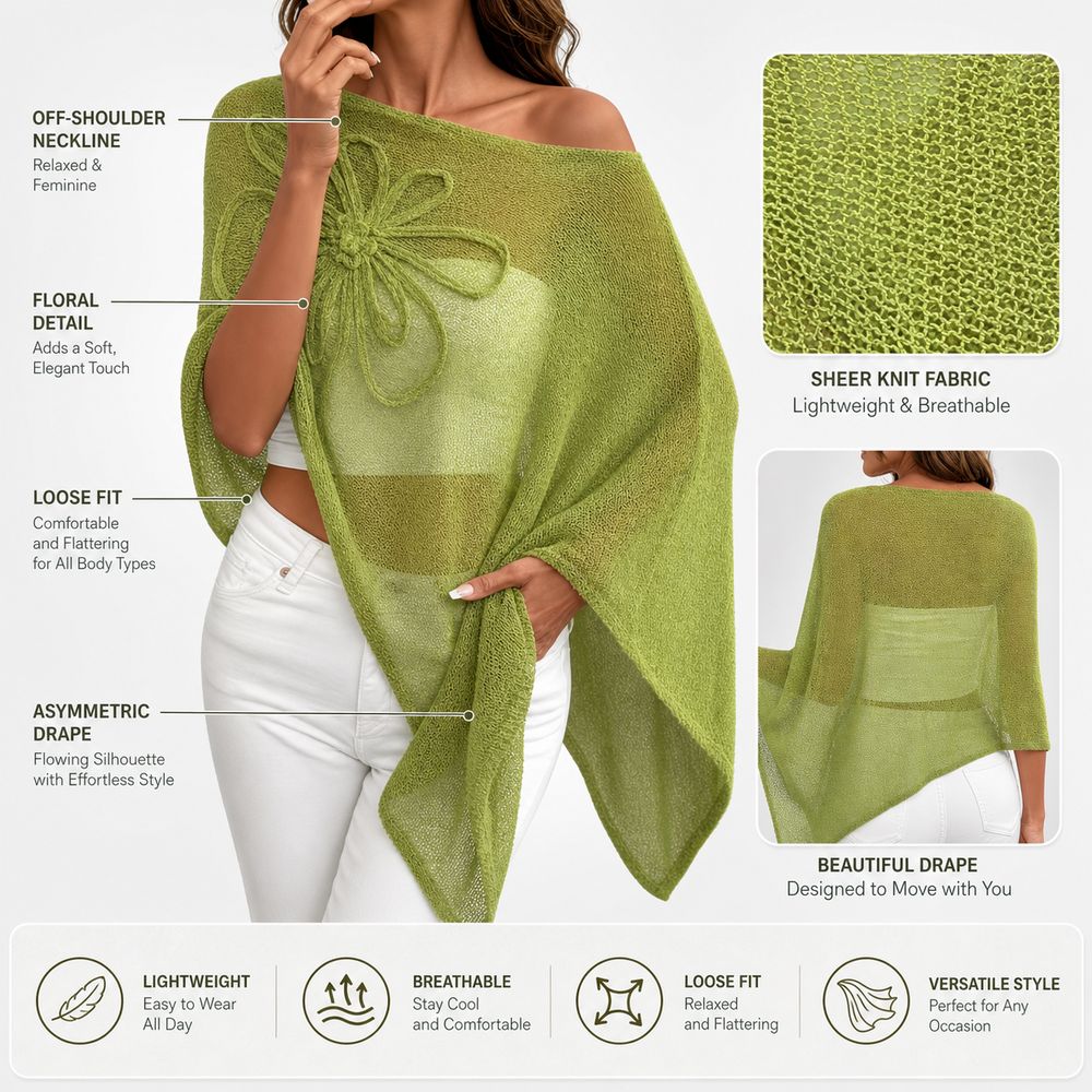 Stylish Off Shoulder Poncho To - Women'S Fashion Poncho review and price