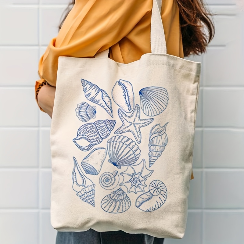 2026 Starfish and Shell Patter - Canvas Tote Bag review and price