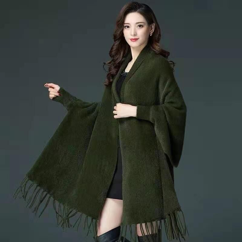 Winter Warm Long Knitted Faux  - Women'S Fashion Poncho review and price