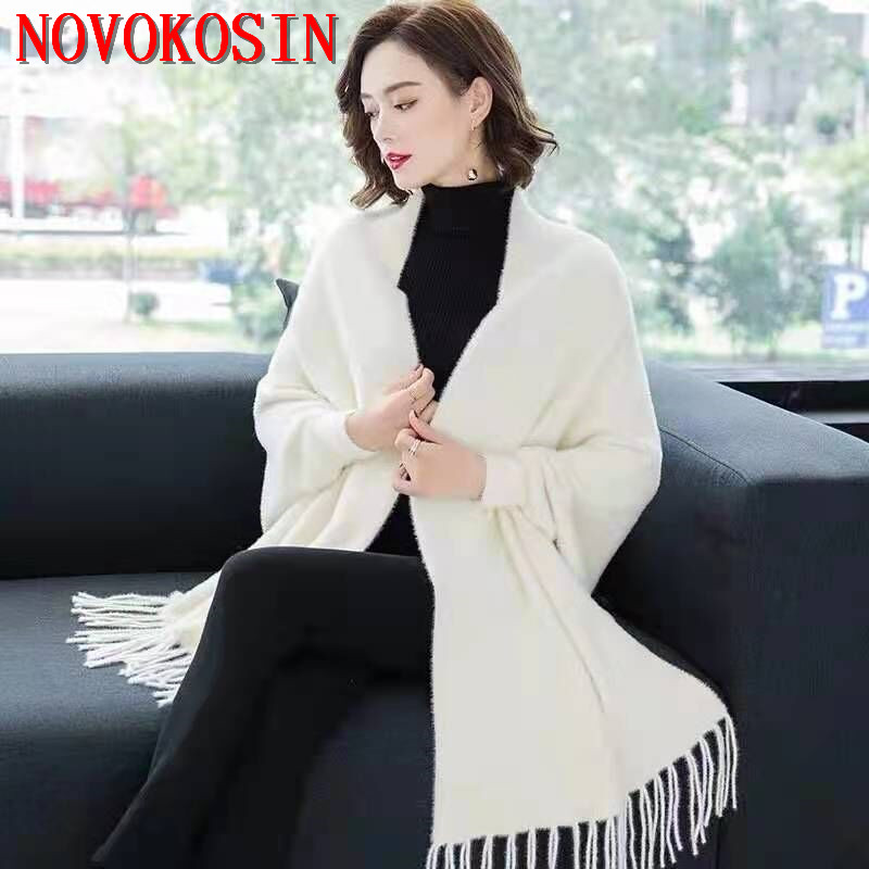 Winter Warm Long Knitted Faux  - Women'S Fashion Poncho review and price
