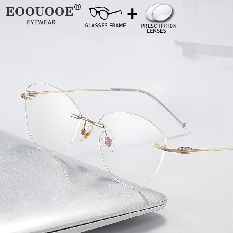 Cat Eye Rimless Glasses Fashio - Women'S Fashion Reading Glasses review and price