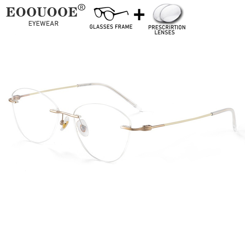 Cat Eye Rimless Glasses Fashio - Women'S Fashion Reading Glasses review and price