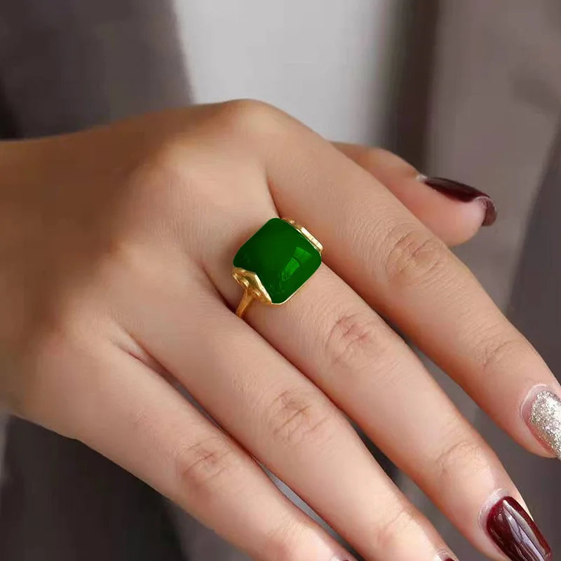 Natural Hetian Jade Ring Fashi - Women Fashion Jewellery review and price